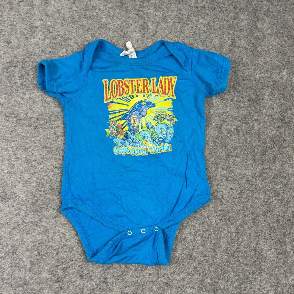 Rabbit Skins Bodysuit Unisex 18 Months Lobster Lady Cape Coral Florida Blue Surf